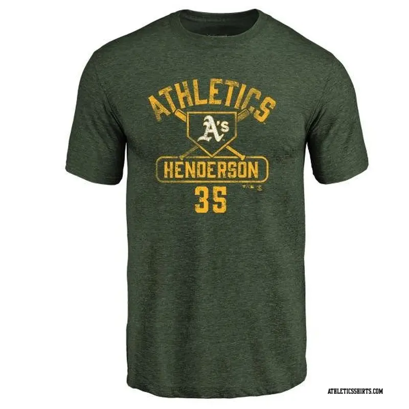 MLB 90s RICKEY HENDERSON Tシャツ　アスレチックス Men's Oakland Athletics ＃35 Rickey Henderson Green Roster