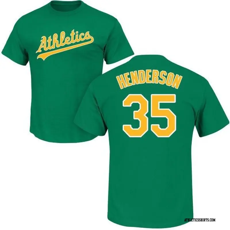 MLB 90s RICKEY HENDERSON Tシャツ　アスレチックス Men's Oakland Athletics ＃35 Rickey Henderson Green Roster