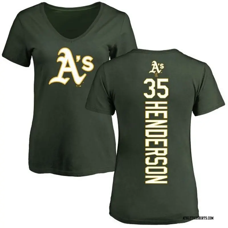 Men's Oakland Athletics ＃35 Rickey Henderson Green Roster