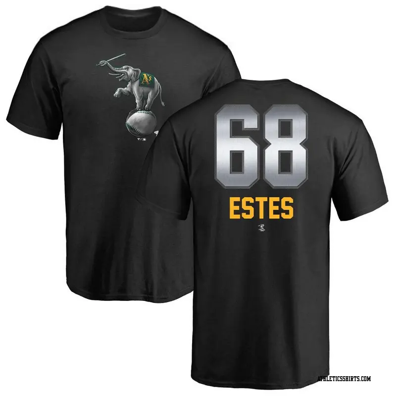 Youth Oakland Athletics ＃68 Joey Estes Black Midnight Mascot T-Shirt